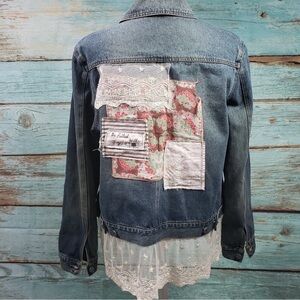 Gorgeous Upcycled Jean Jacket